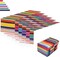 6 Pack Mexican Table Runners 14” x 84” Rainbow Colors Large Boho Mexican Theme Party Decoration for Cinco de Mayo Fiesta Party 6 Serape Table Runner (14” x 84”)